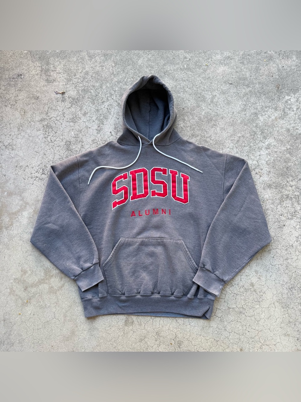 Vintage 90’s SDSU San Diego State University Russell Athletic Grey Hoodie Sz L